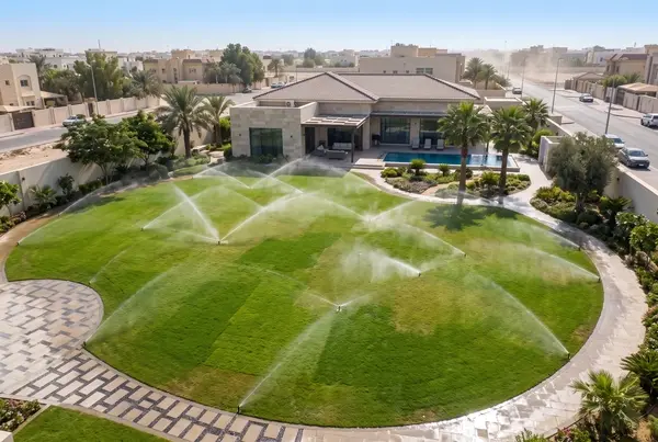 تصميم شبكة ري حدائق أوتوماتيكية