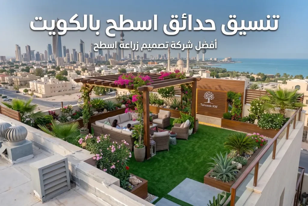 تنسيق حدائق اسطح بالكويت بأحدث التصاميم والزراعات المستدامة