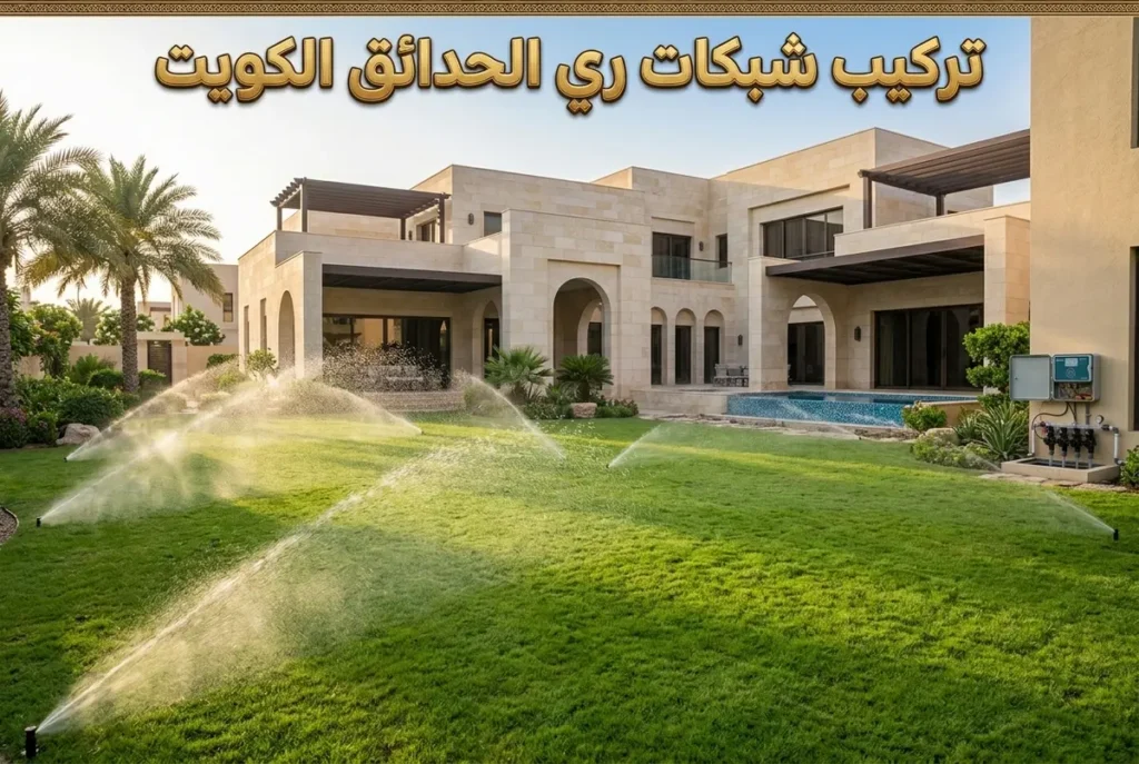 تركيب شبكات ري الحدائق الكويت فيلا فاخرة
