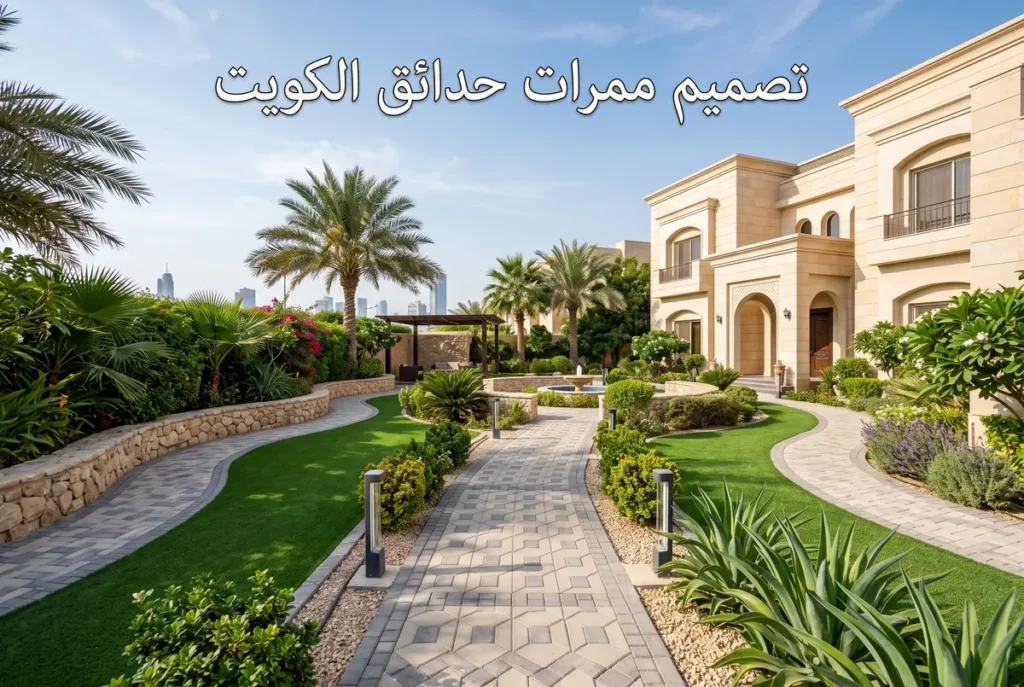 تصميم ممرات حدائق الكويت