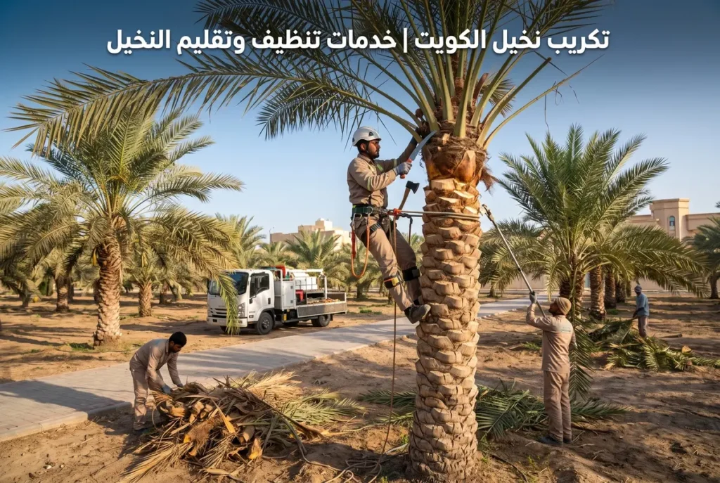 تكريب نخيل الكويت خدمات تنظيف وتقليم