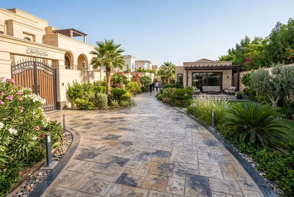 ممرات حدائق خرسانة مطبوعة في الكويت